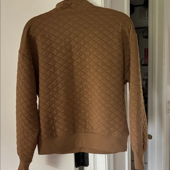 DICK'S Sporting Goods Women's Quilted ½ Zip Pullover, Small - Cadet Brown Sz S - Picture 5 of 5